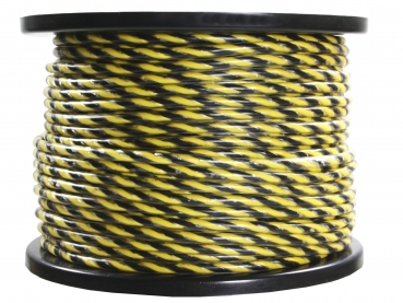 PRO SX 16 - 90m Rolle PROX Lautsprecher Kabel - 2x1,5mm² - Schwarz/Gelb verdrillt
