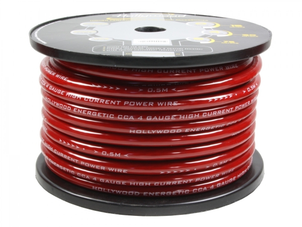 CCA PCR 4 - 1m CCA Strom Kabel - 21,4mm² Rot