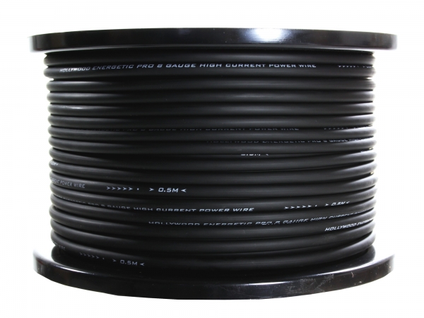 PRO PCBK 8 - 75m Rolle PRO Strom Kabel - 9,6mm² Schwarz