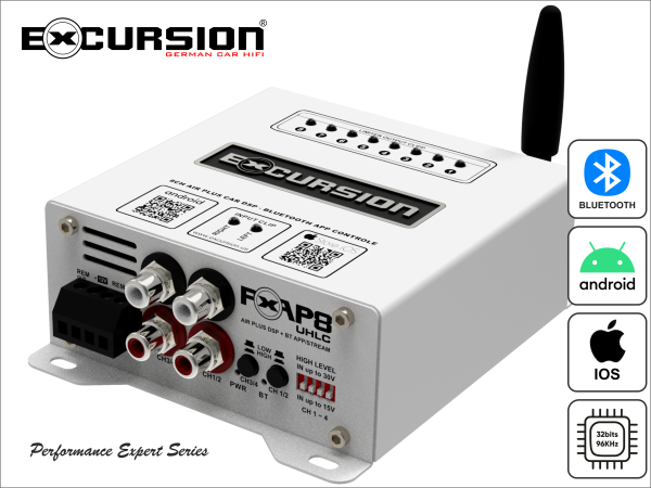 PX AP8 UHLC - 8 Kanal ULTRA HIGH/LOW AIR PLUS Car DSP SIGNAL KONVERTER - IOS/ANDROID BT APP Steuerung