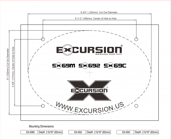 SX 692 - 15x22cm DIN 2way Coaxial with Silk Dome Tweeter