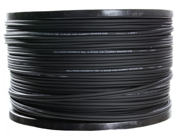 PRO SC 16 - 180m Rolle PRO Lautsprecher Kabel - 2x1.5mm² Schwarz